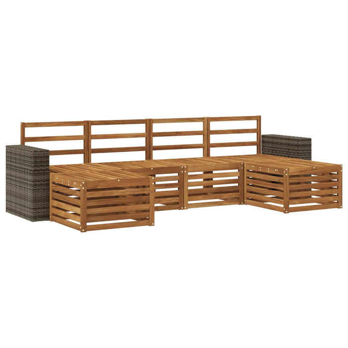 Seturi de canapele 6 pcs natural Lemn Solid de Acacia WALTI
