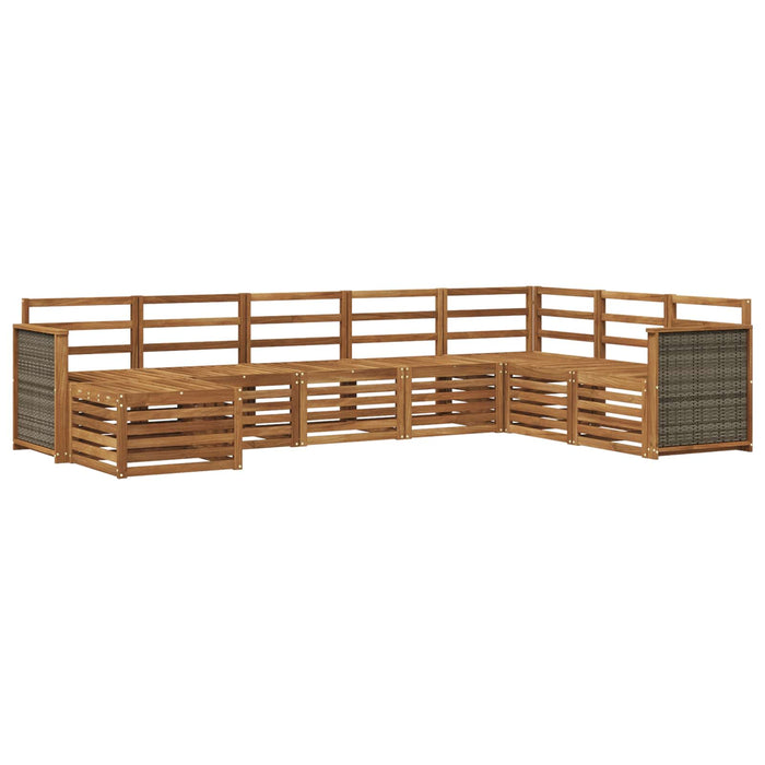 Set de canapele de exterior 6 pcs natural Lemn Solid de Acacia WALTI