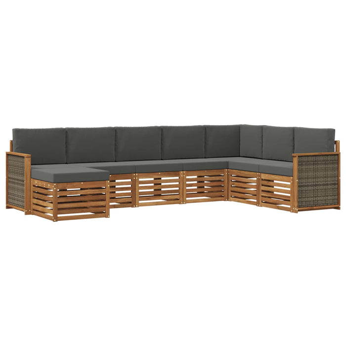 Set de canapele de exterior cu pernă 6 pcs Natural și Antracit WALTI
