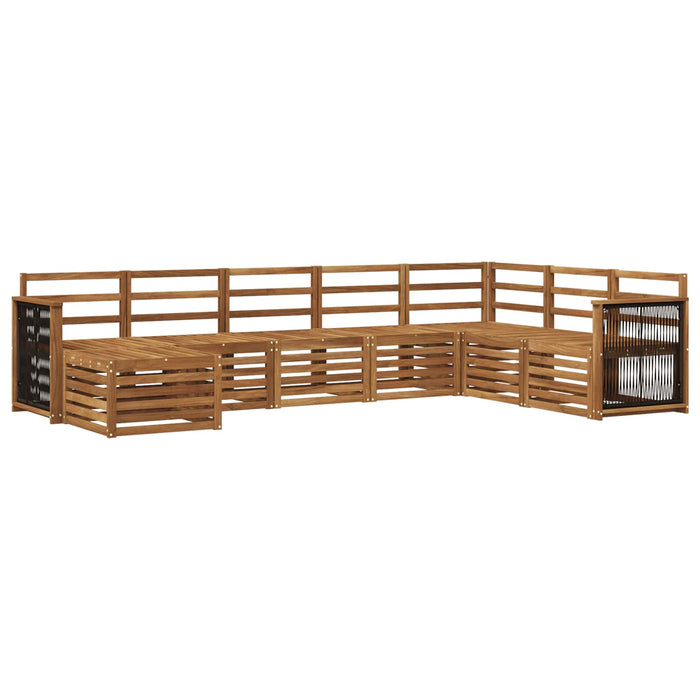Set de canapele de exterior 6 pcs natural Lemn Solid de Acacia WALTI