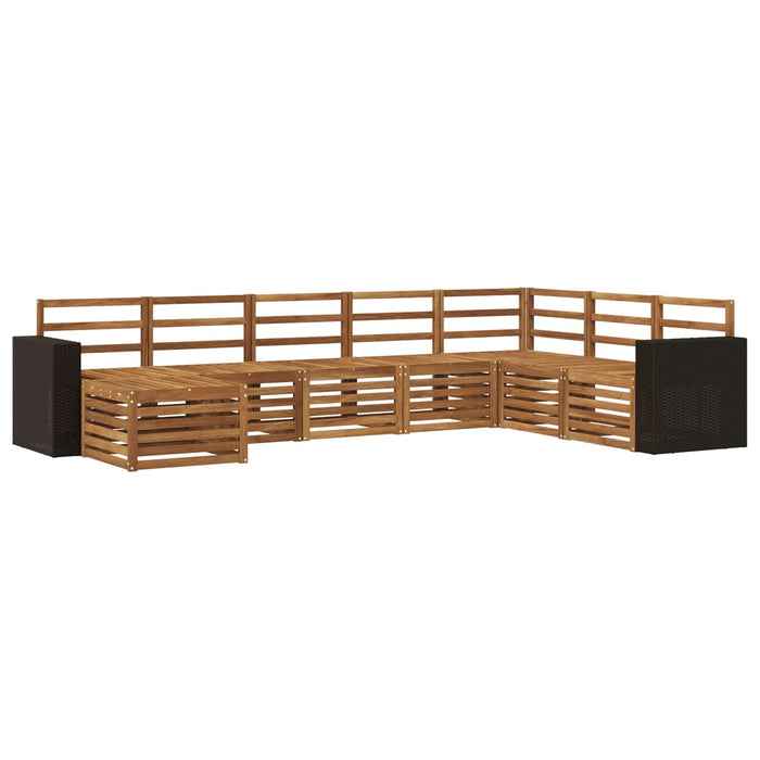 Set de canapele de exterior 8 pcs natural Lemn Solid de Acacia WALTI
