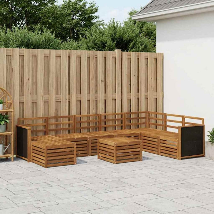 Set de canapele de exterior 7 pcs natural Lemn Solid de Acacia WALTI