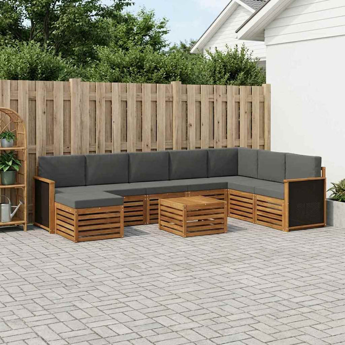Set de canapele de exterior cu pernă 7 pcs Natural și Antracit WALTI