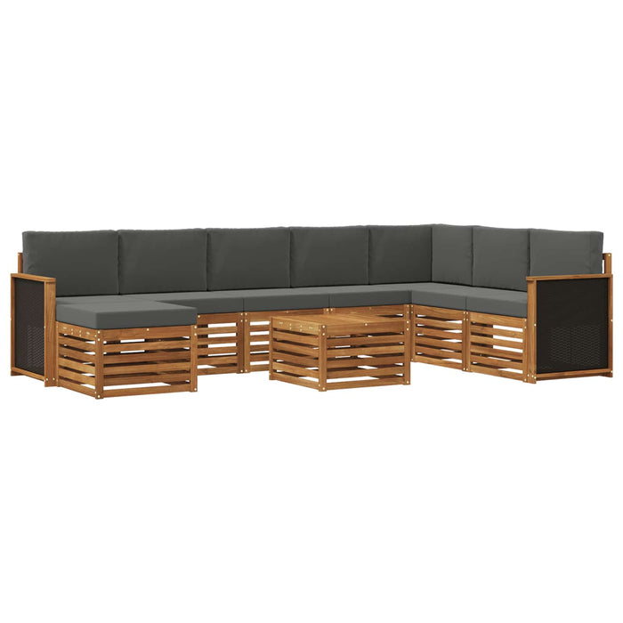 Set de canapele de exterior cu pernă 7 pcs Natural și Antracit WALTI