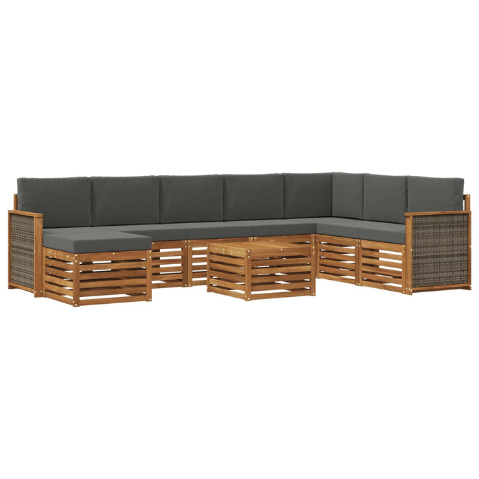 Set de canapele de exterior cu pernă 7 pcs Natural și Antracit WALTI
