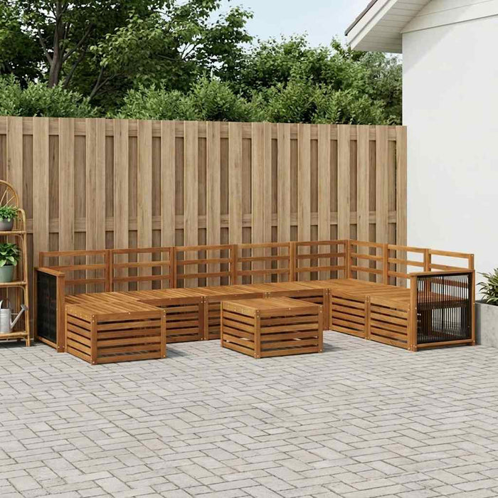Set de canapele de exterior 7 pcs natural Lemn Solid de Acacia WALTI