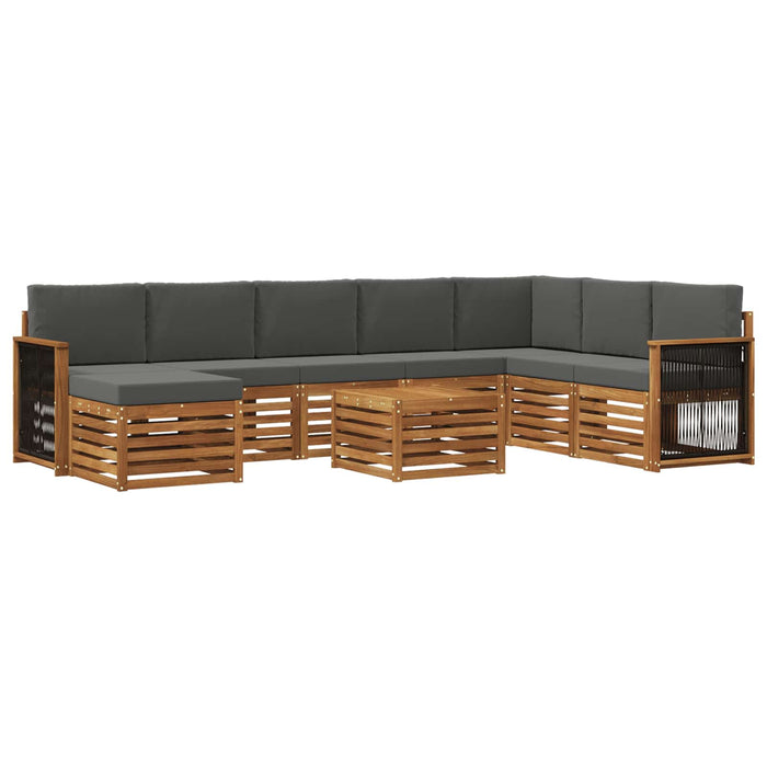 Set de canapele de exterior cu pernă 7 pcs Natural și Antracit WALTI