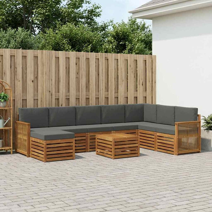Set de canapele de exterior cu pernă 7 pcs Natural și Antracit WALTI