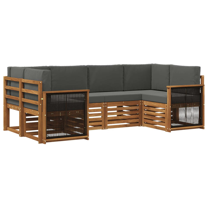 Set canapea sectională cu pernă 5 pcs Natural și Antracit WALTI