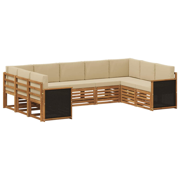 Set canapea sectională cu pernă 7 pcs natural WALTI