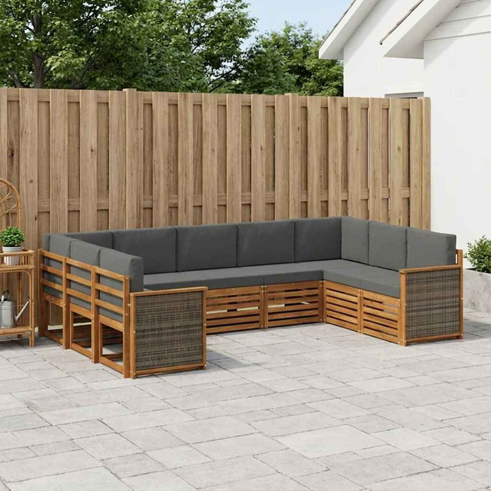 Set canapea sectională cu pernă 7 pcs Natural și Antracit WALTI