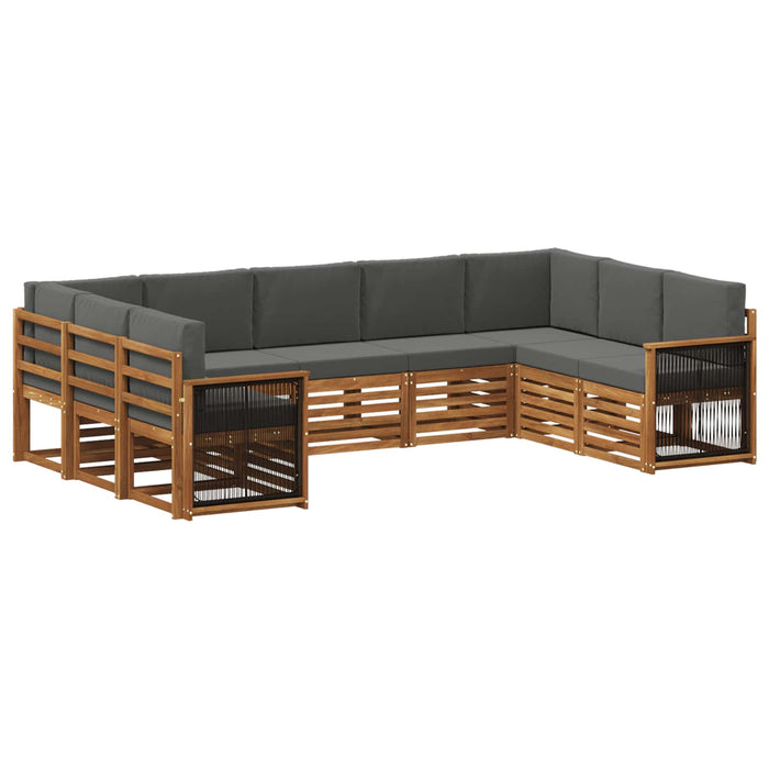 Set canapea sectională cu pernă 7 pcs Natural și Antracit WALTI