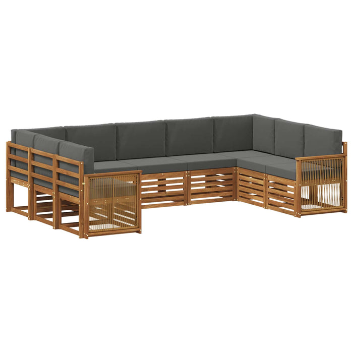 Set canapea sectională cu pernă 7 pcs Natural și Antracit WALTI