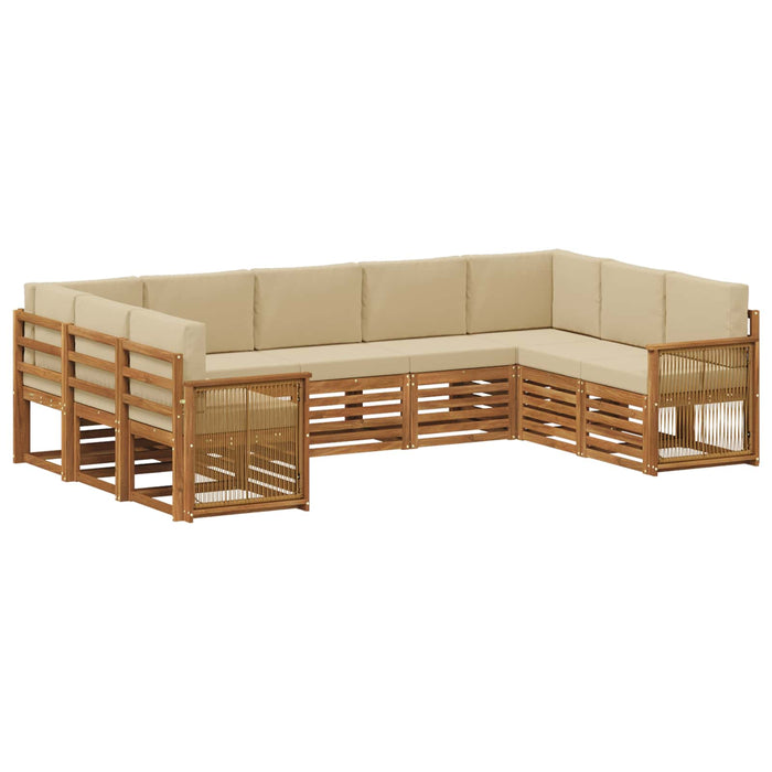 Set canapea sectională cu pernă 7 pcs natural WALTI