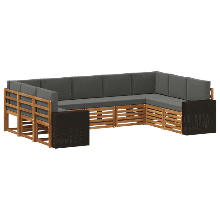 Set canapea sectională 9 pcs Natural și Antracit Poliester WALTI