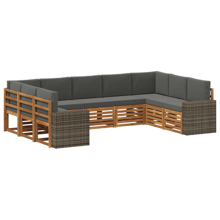 Set canapea sectională 9 pcs Natural și Antracit Poliester WALTI