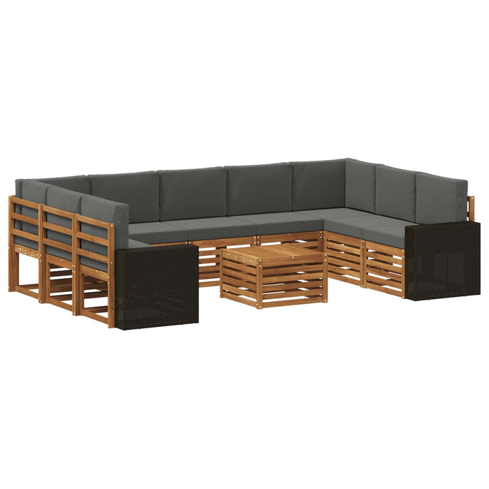 Seturi de canapele cu pernă 10 pcs Natural și Antracit WALTI
