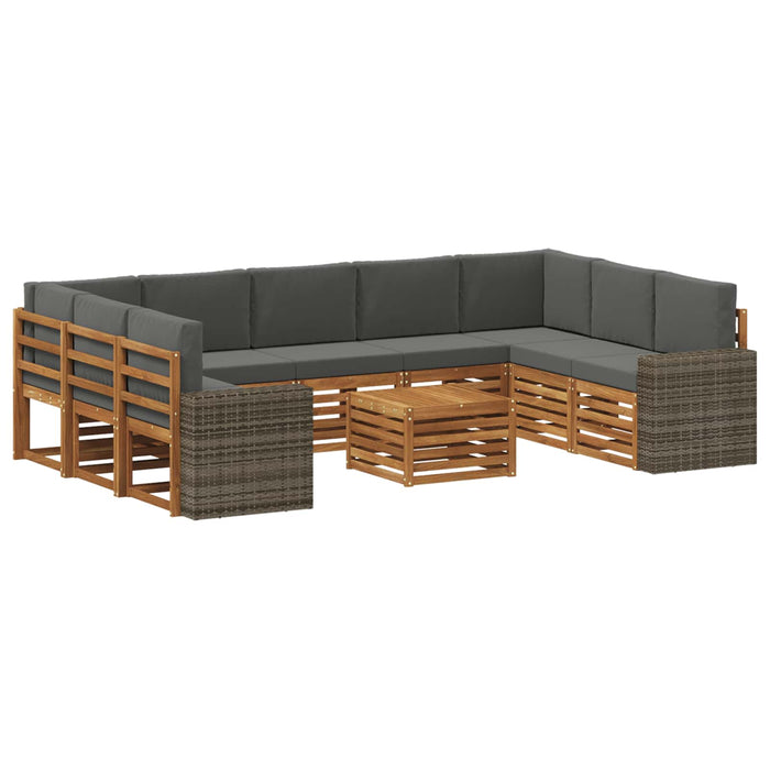 Seturi de canapele cu pernă 10 pcs Natural și Antracit WALTI