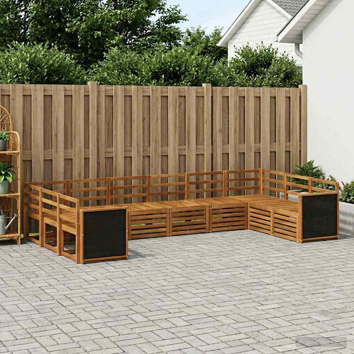 Set canapea sectională 7 pcs natural Lemn Solid de Acacia WALTI
