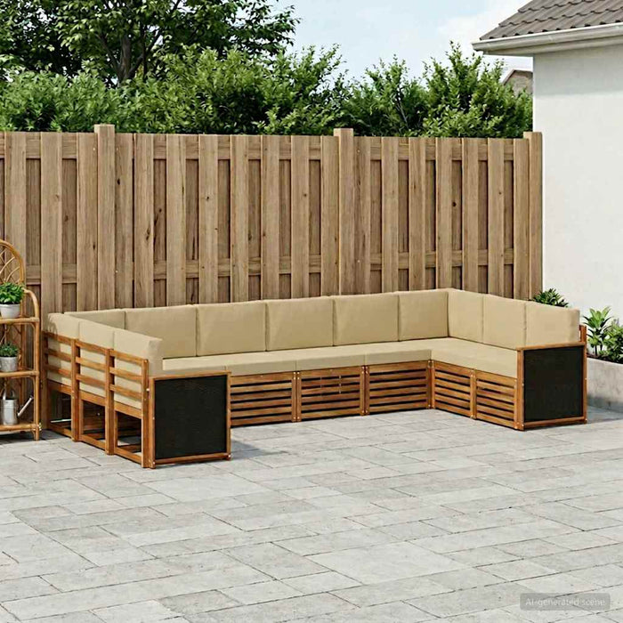 Set canapea sectională cu pernă 7 pcs natural WALTI