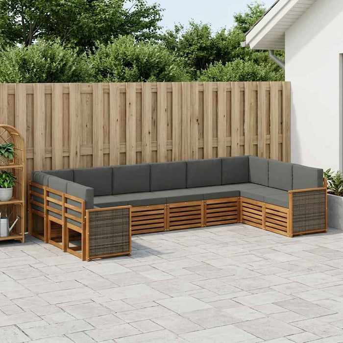 Set canapea sectională cu pernă 7 pcs Natural și Antracit WALTI