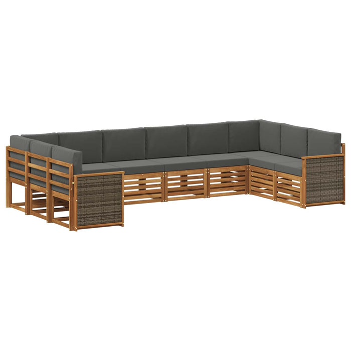 Set canapea sectională cu pernă 7 pcs Natural și Antracit WALTI