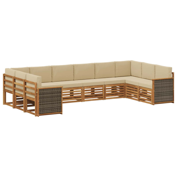 Set canapea sectională cu pernă 7 pcs natural WALTI