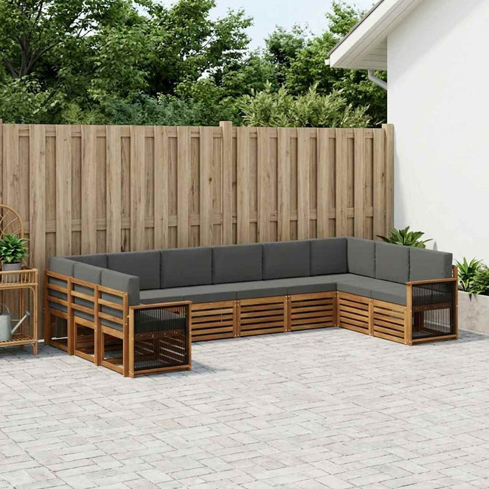 Set canapea sectională cu pernă 7 pcs Natural și Antracit WALTI