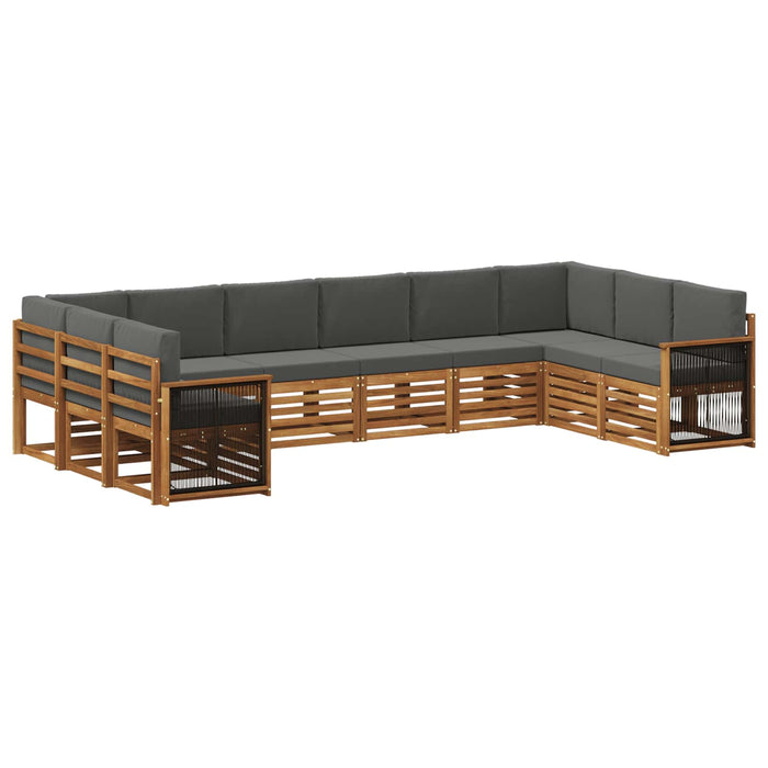 Set canapea sectională cu pernă 7 pcs Natural și Antracit WALTI