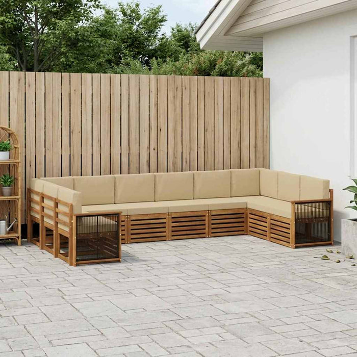 Set canapea sectională cu pernă 7 pcs natural WALTI