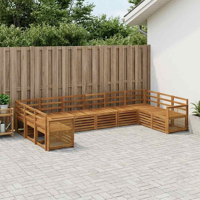 Set canapea sectională 7 pcs natural Lemn Solid de Acacia WALTI