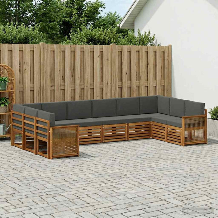 Set canapea sectională cu pernă 7 pcs Natural și Antracit WALTI