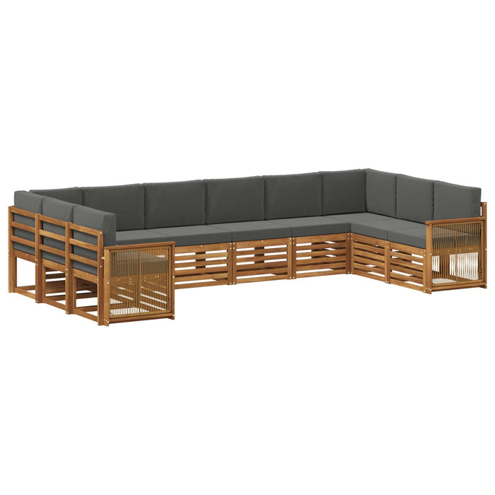 Set canapea sectională cu pernă 7 pcs Natural și Antracit WALTI
