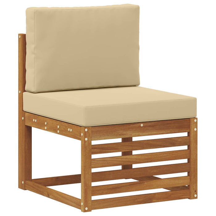 Set de canapele de exterior 10 pcs Natural și Bej Poliester WALTI