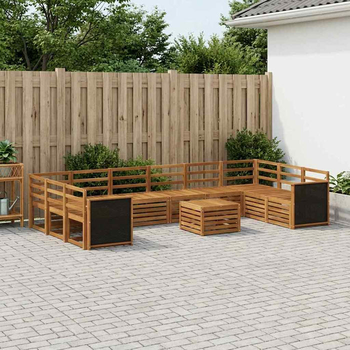 Set de canapele de exterior 8 pcs natural Lemn Solid de Acacia WALTI