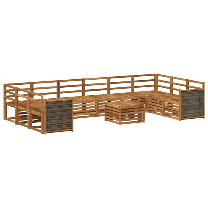 Set de canapele de exterior 8 pcs natural Lemn Solid de Acacia WALTI