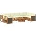 Set de canapele de exterior cu pernă 8 pcs Natural și Crem - WALTI WALTI