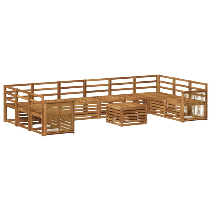 Set de canapele de exterior 8 pcs natural Lemn Solid de Acacia WALTI