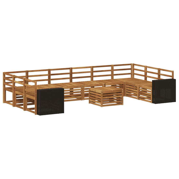 Set de canapele de exterior 11 pcs natural Lemn Solid de Acacia WALTI