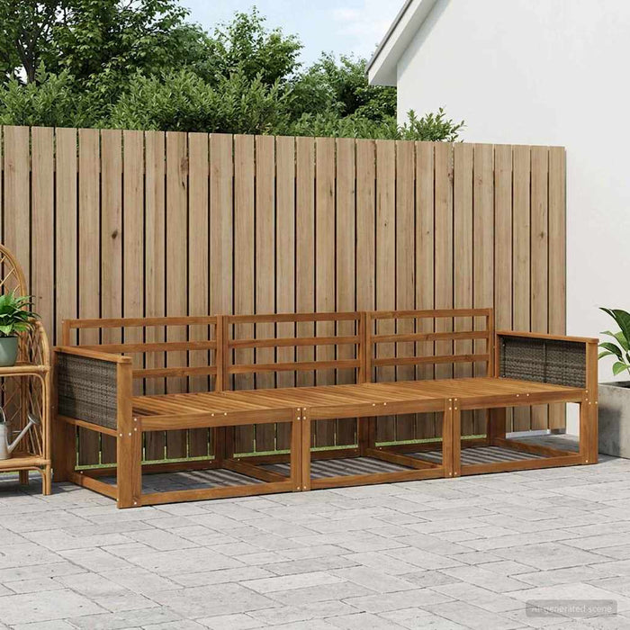 Set de canapele de exterior 3 pcs natural Lemn Solid de Acacia WALTI