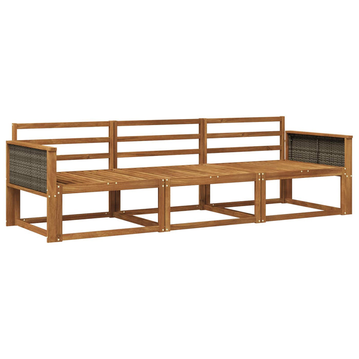 Set de canapele de exterior 3 pcs natural Lemn Solid de Acacia WALTI