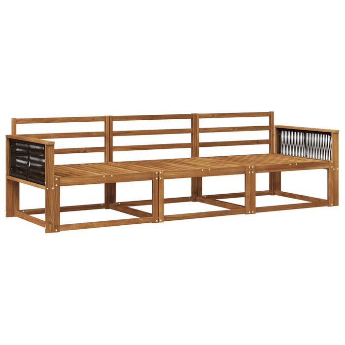 Set de canapele de exterior 3 pcs natural Lemn Solid de Acacia WALTI