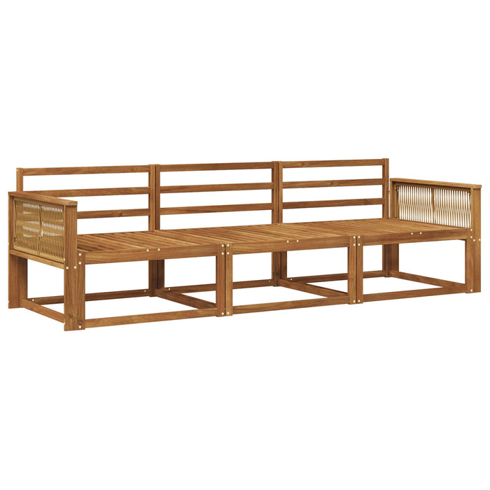 Set de canapele de exterior 3 pcs natural Lemn Solid de Acacia WALTI