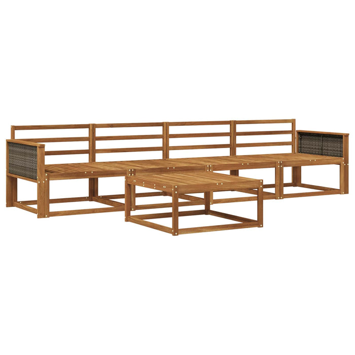 Set de canapele de exterior 5 pcs natural Lemn Solid de Acacia WALTI