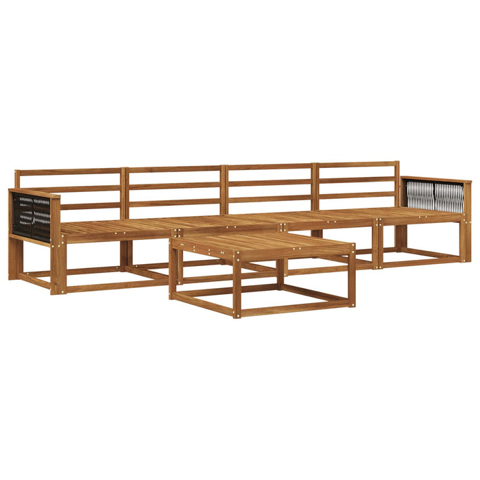 Set de canapele de exterior 5 pcs natural Lemn Solid de Acacia WALTI