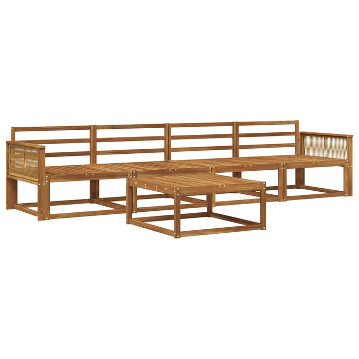 Set de canapele de exterior 5 pcs natural Lemn Solid de Acacia WALTI