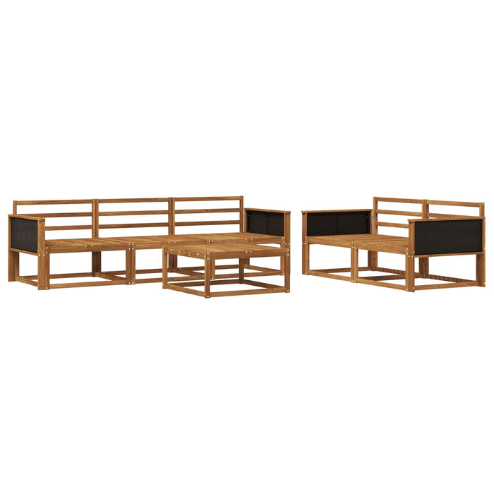 Set de canapele de exterior 6 pcs natural Lemn Solid de Acacia WALTI