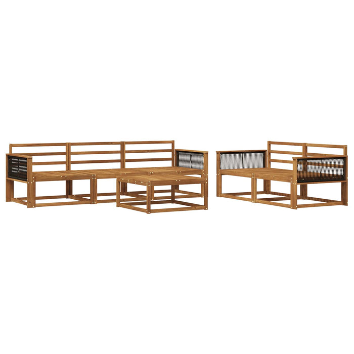 Set de canapele de exterior 6 pcs natural Lemn Solid de Acacia WALTI