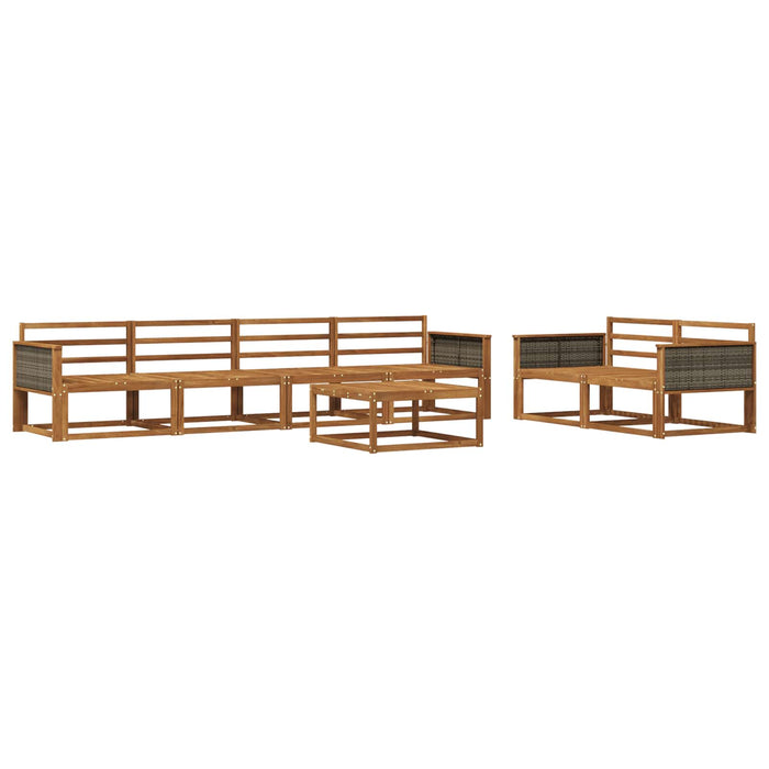 Set de canapele de exterior 7 pcs natural Lemn Solid de Acacia WALTI