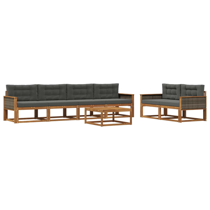 Set de canapele de exterior 7 pcs Natural și Antracit WALTI